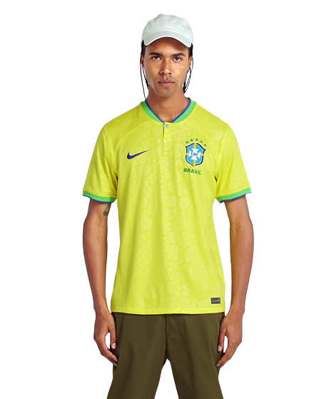 MEN YELLOW BRAZIL CBF STADIUM HOME JERSEY
